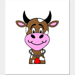 COW Lover Cute Brown Cow Posters and Art